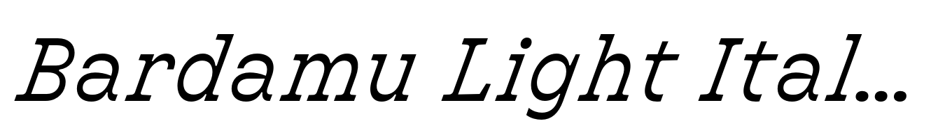 Bardamu Light Italic
